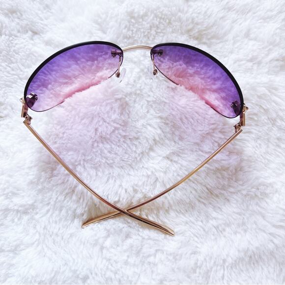 Ophelia Purple Floral Chic Sunglasses - Picture 8 of 10